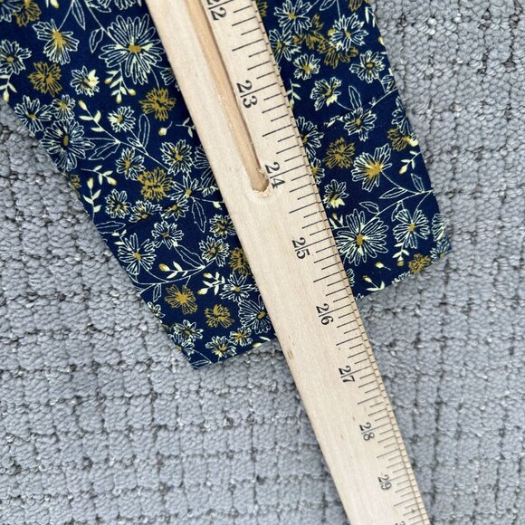 Jogal Shirt Mens Size Medium Navy Yellow Long Sleeve Button Down Floral Cotton - Picture 8 of 10